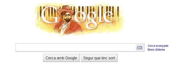 Portal de Google commemoratiu del 150è aniversari del naixement d'Albéniz.