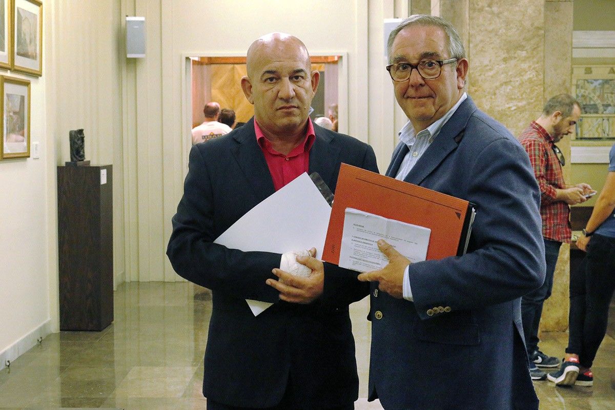 Francisco González i Joan Cosp, aquest dijous a l'Ajuntament de Sabadell