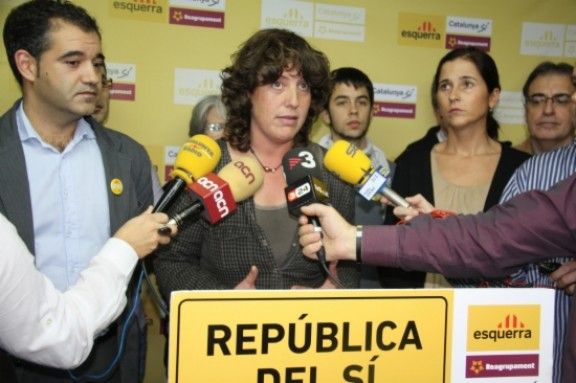 Teresa Jordà ha valorat els resultats amb reserves a l'espera de conèixer definitivament si és diputada a Madrid.  