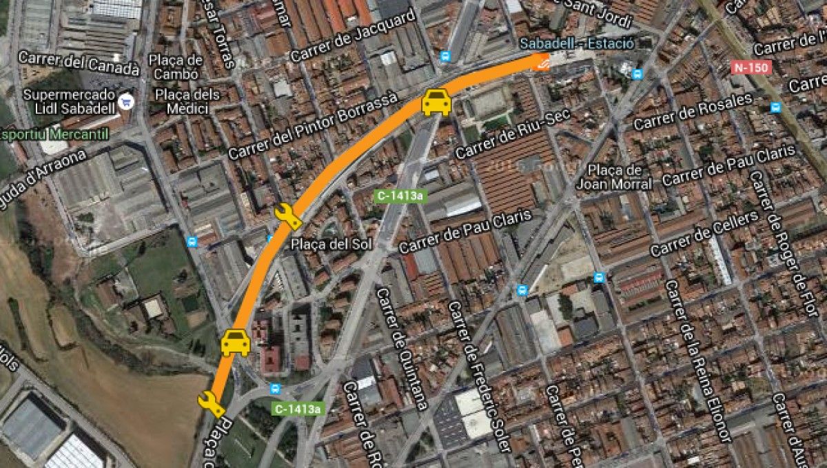 Obres a Sabadell Estació, entre Gràcia i Can Feu