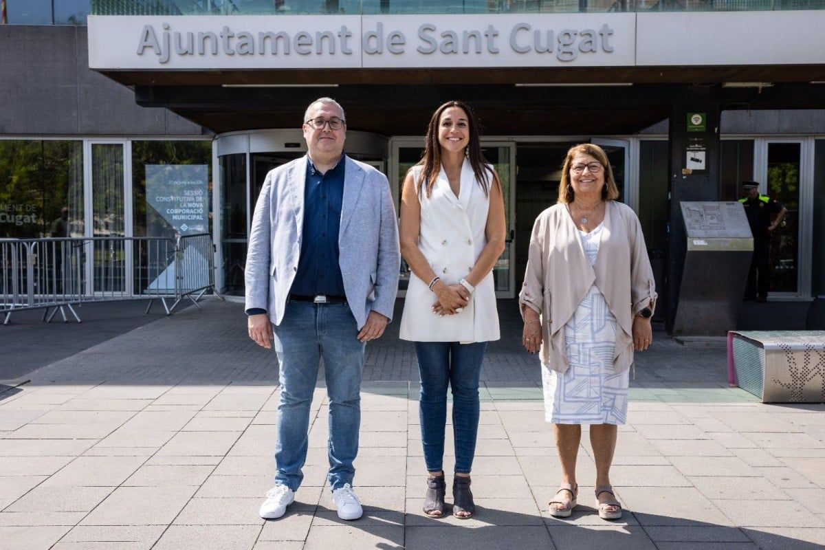 Imatge dels tres regidors del PSC: Gallardo, Vila i Gorina