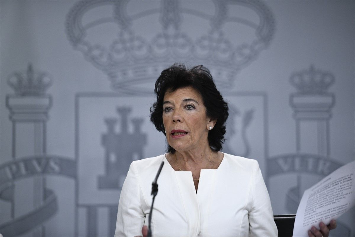 La portaveu del govern espanyol, Isabel Celáa, en una imatge d'arxiu