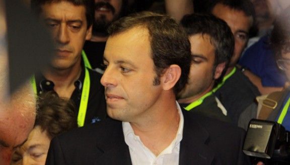 Sandro Rosell, durant la seva votació