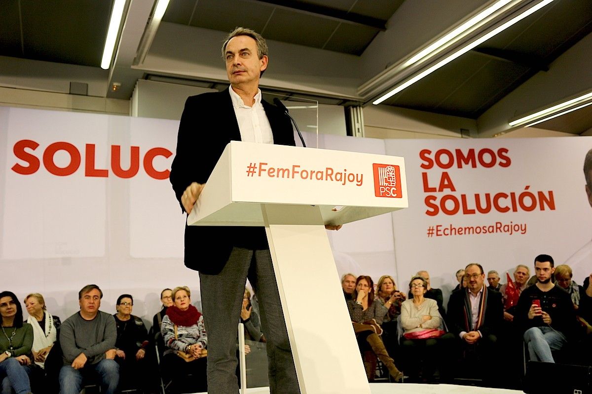 Zapatero en la seva participació en l'acte