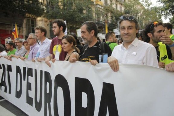 Jordi Munell a la manifestació independentista.