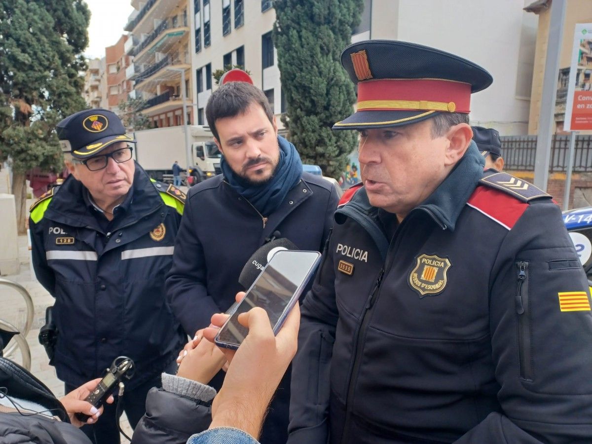 Escarré, Picornell i Rodríguez, durant la roda de premsa d'aquest matí