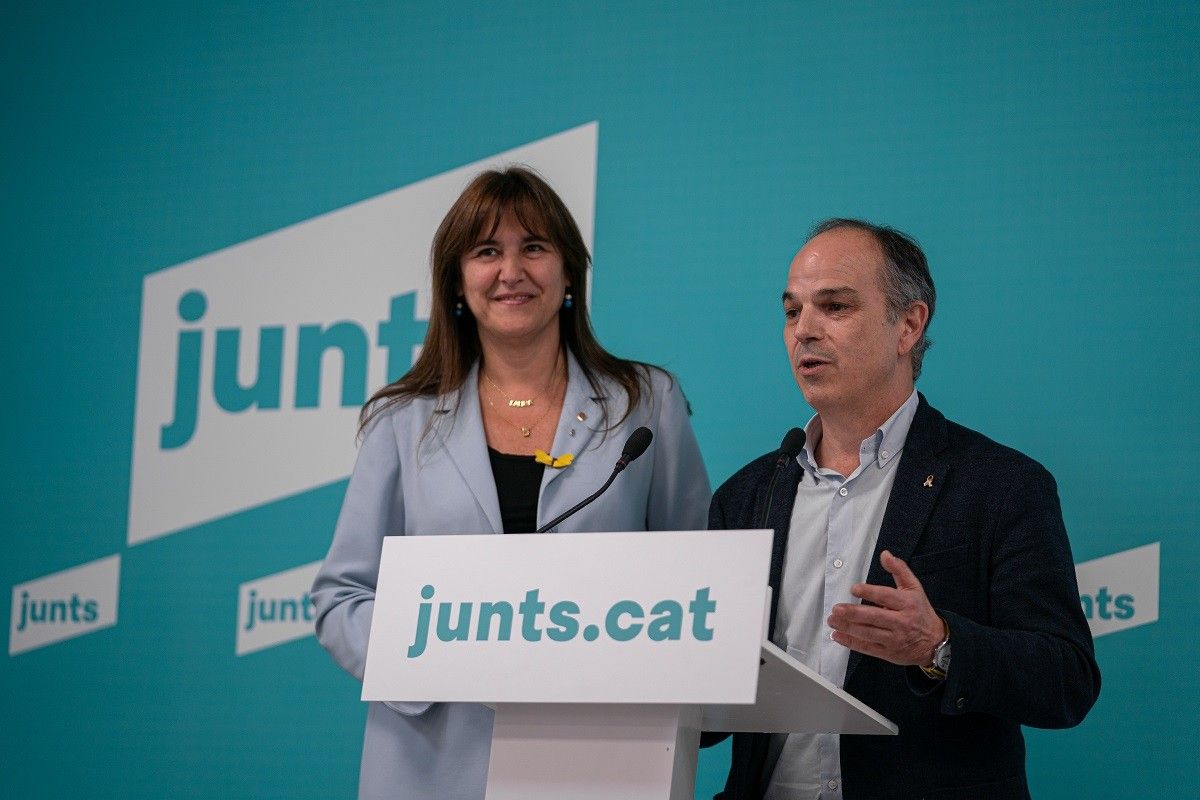 Laura Borràs i Jordi Turull, en una imatge d'arxiu