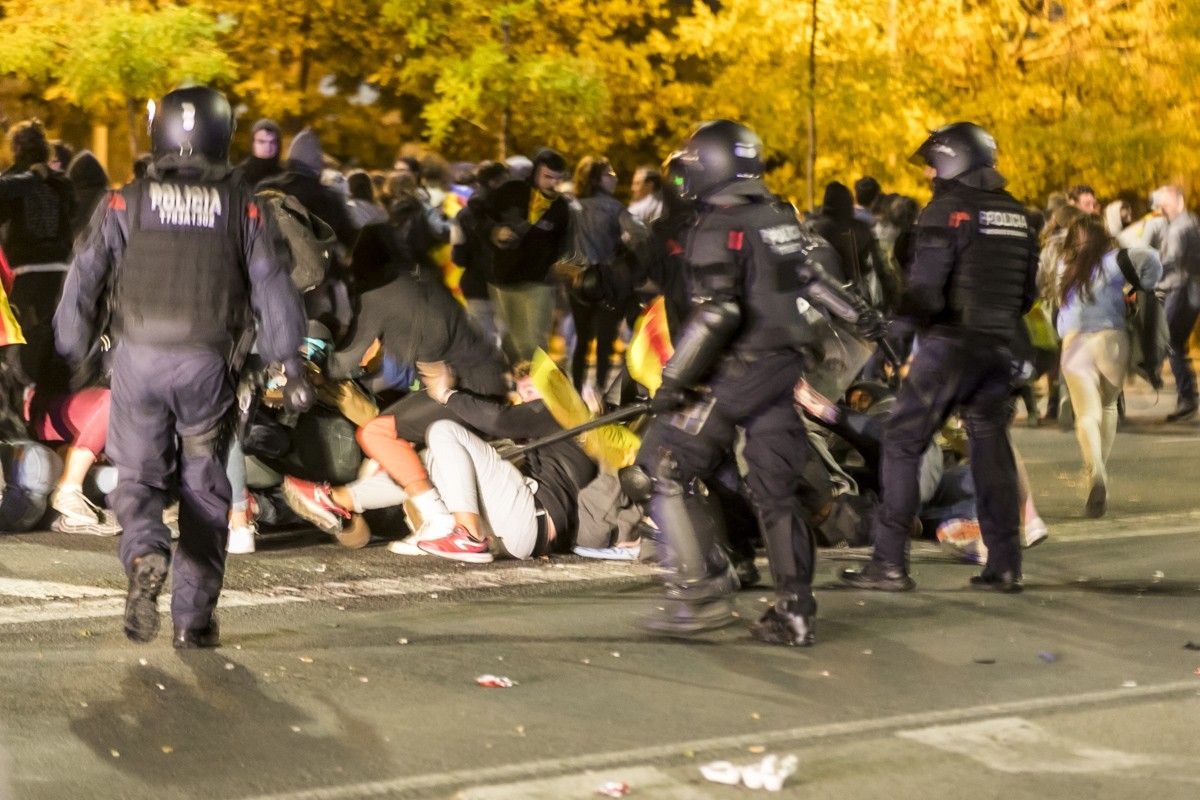 La càrrega dels Mossos en la protesta del passat dimarts a Sabadell