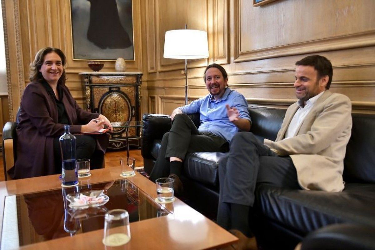Pablo Iglesias, reunit amb Ada Colau i Jaume Asens aquest dijous