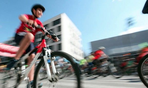 Bicicletes a la Ronda Ponent de Sabadell