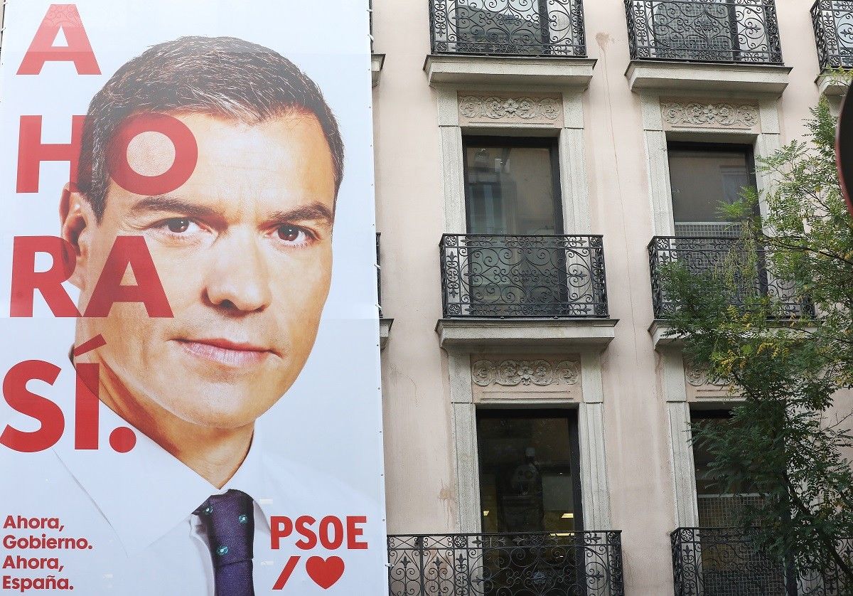 El cartell de campanya de Pedro Sánchez per a les eleccions del 10-N