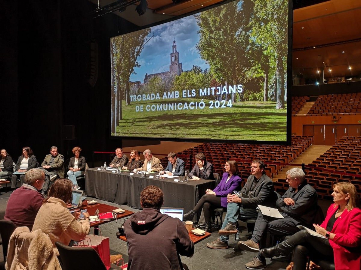 Imatge de la trobada amb els mitjans de comunicació 2024 al Teatre-Auditori