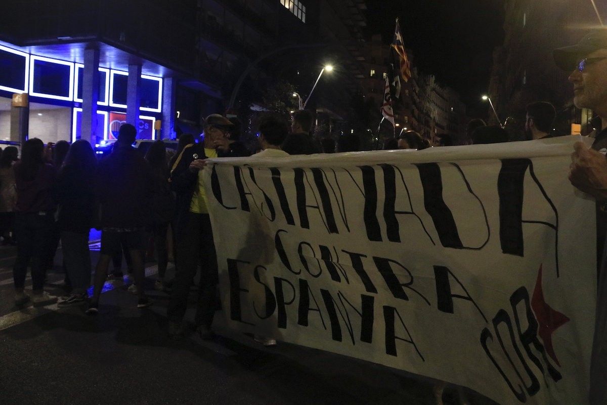 Manifestació contra la sentència al centre de Barcelona