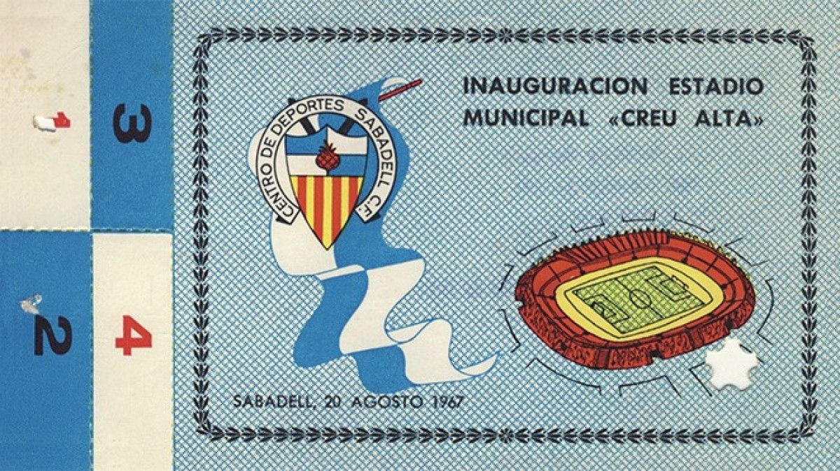 Entrada commemorativa que el CE Sabadell repartirà als assistents al partit contra l'Elx