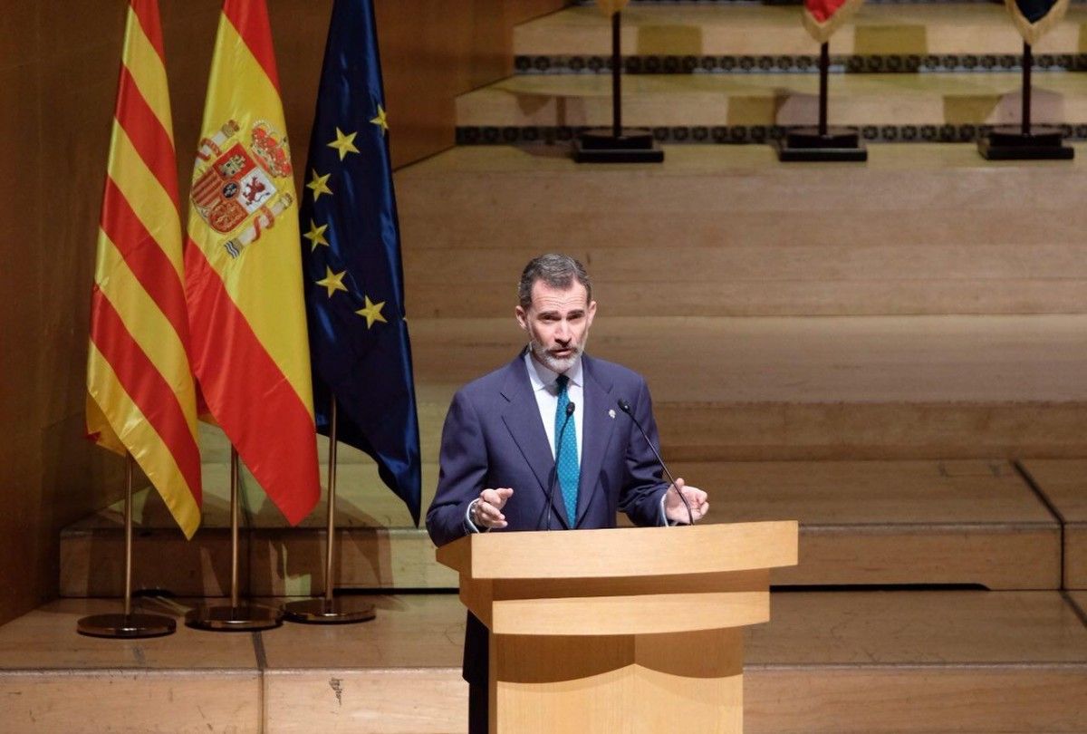 Felip VI, en un discurs a Barcelona