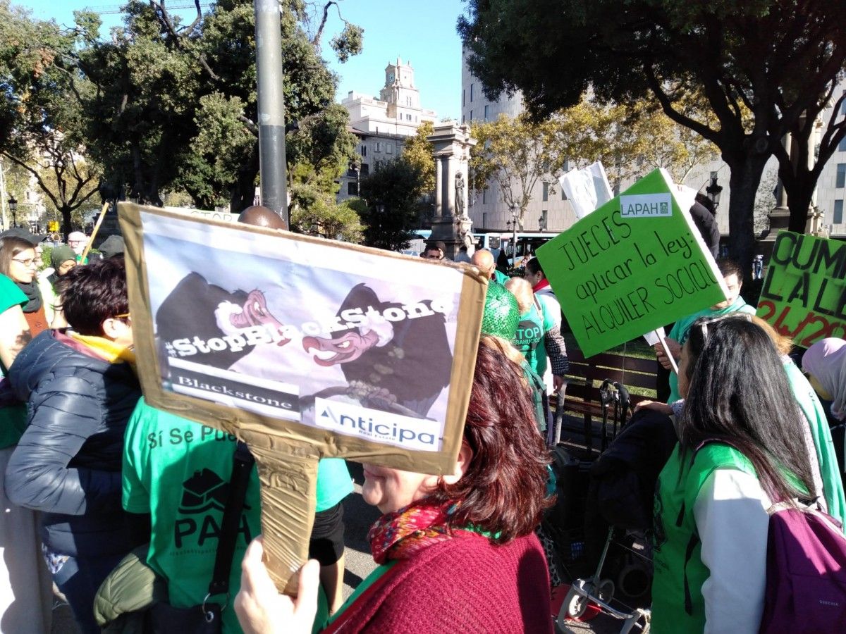 Protesta de la PAH a Barcelona