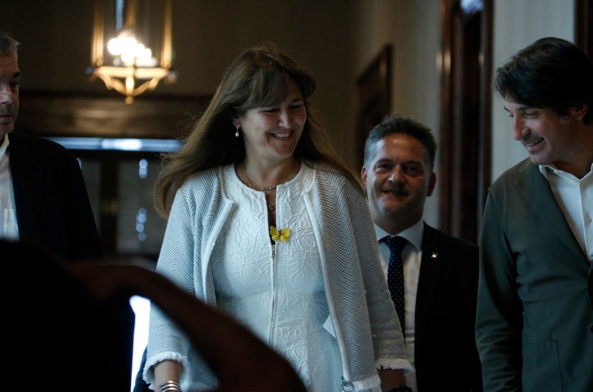 La presidenta del Parlament, Laura Borràs, aquest dimarts al Parlament