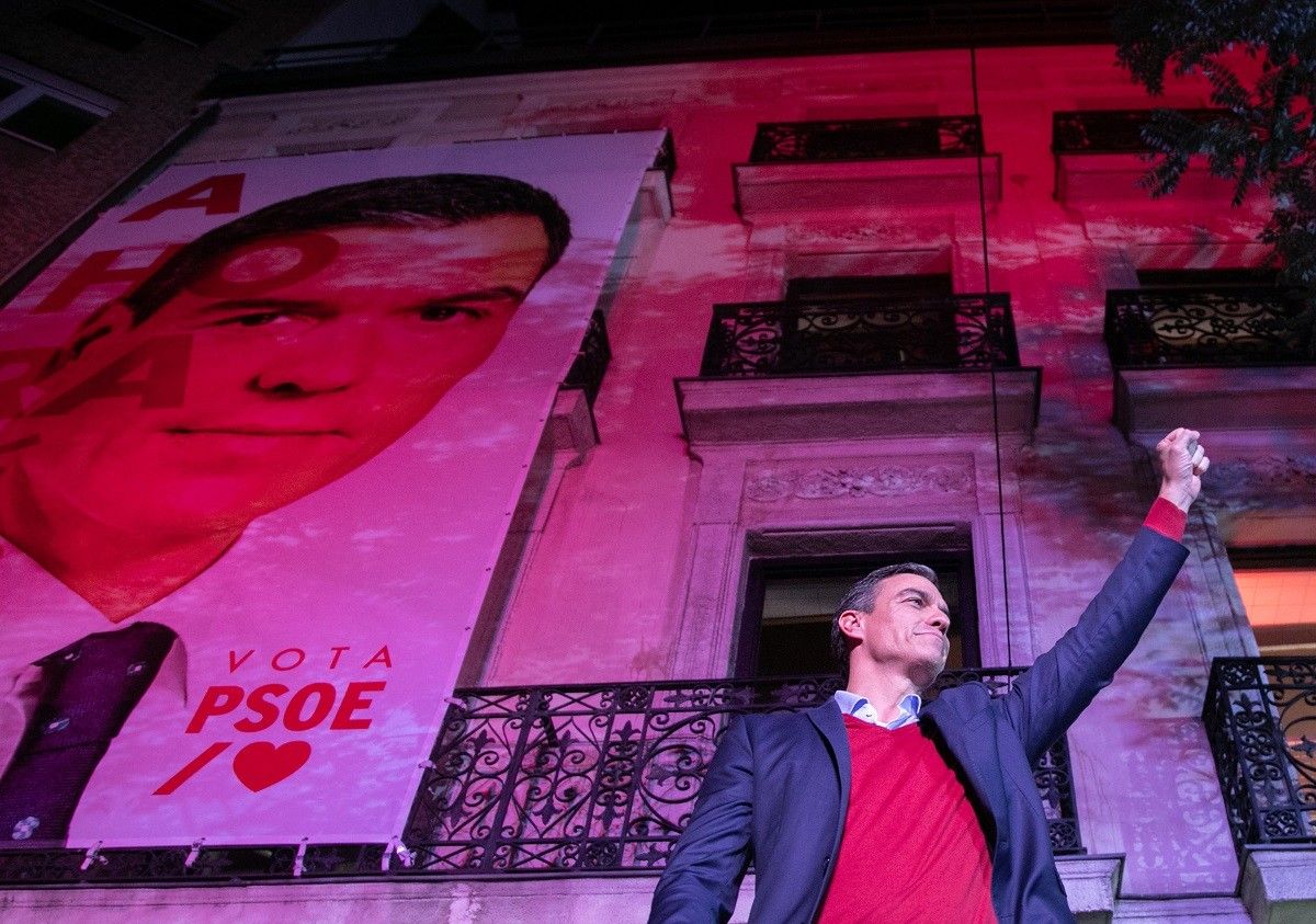 El líder del PSOE, Pedro Sánchez, després de conèixer els resultats del 10-N