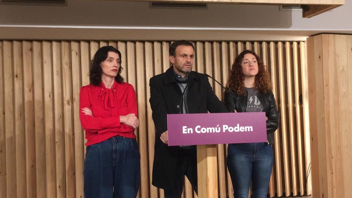 El candidat d'En Comú Podem, Jaume Asens, en la valoració dels resultats d'aquest dilluns.