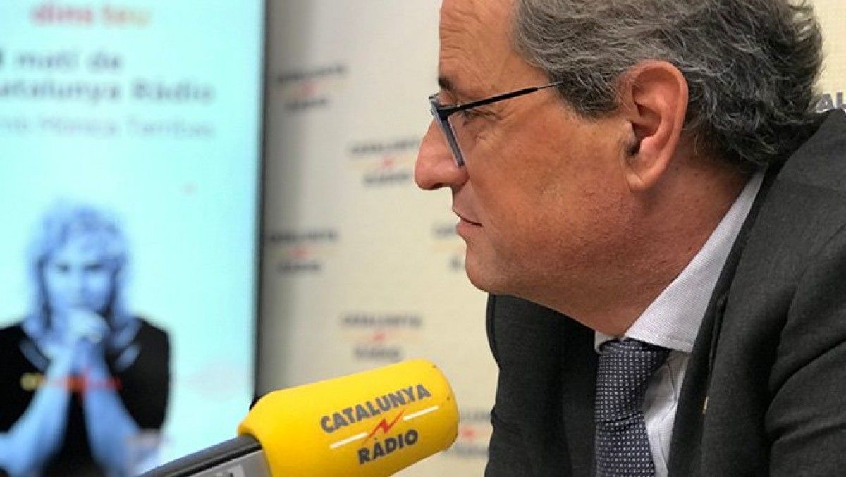 El president de la Generalitat, Quim Torra, entrevistat aquest dimarts a Catalunya Ràdio