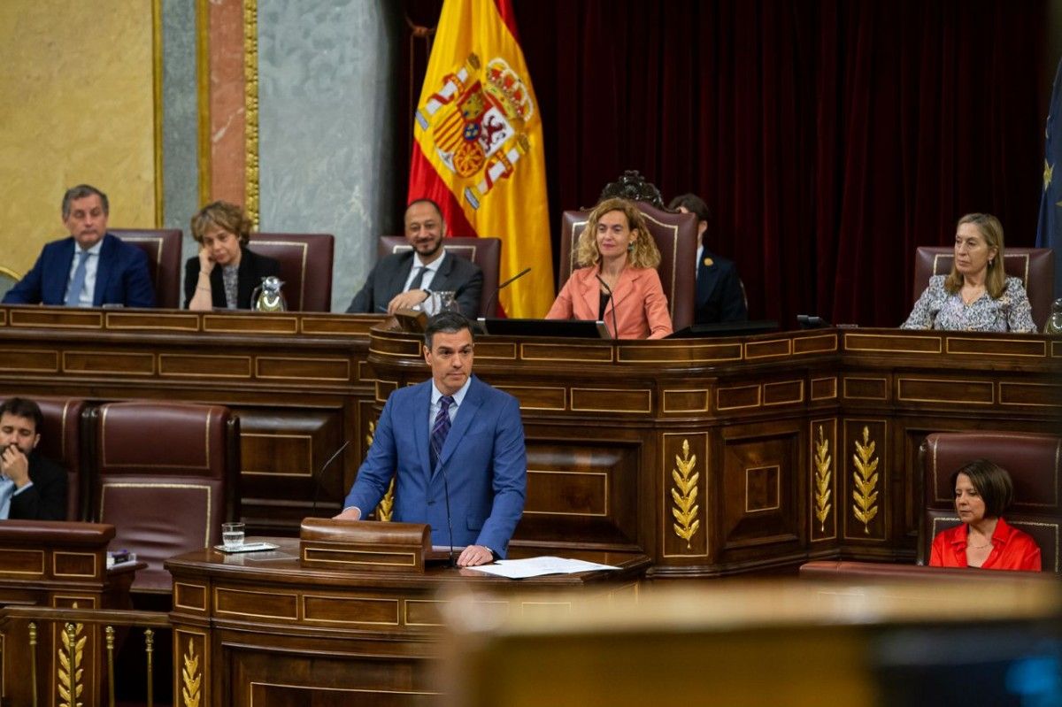 Pedro Sánchez, al Congrés dels Diputats.