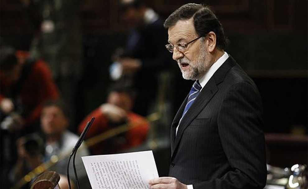Mariano Rajoy, durant el debat de política general al Congrés del 2015