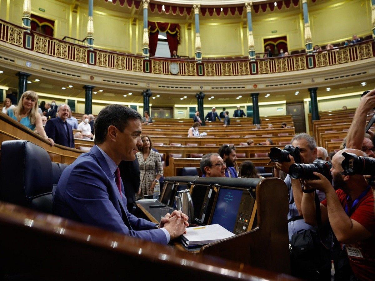 Pedro Sánchez, en la segona jornada del debat de política general al Congrés.