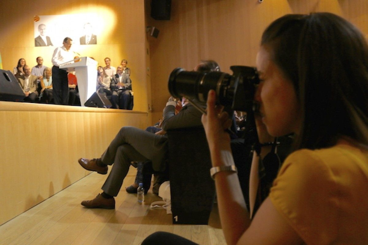 Artur Mas fotografiat en un acte a Sabadell