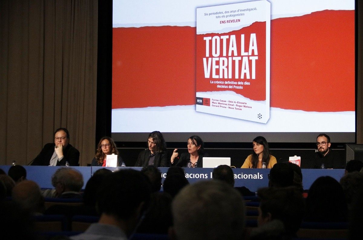 Presentació del llibre "Tota la veritat" (Ara Llibres) a l'auditori de la Facultat de Comunicació Blanquerna