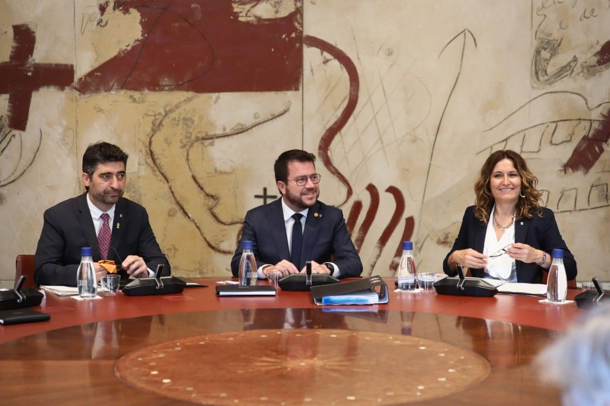 Puigneró, Aragonès i Vilagrà, reunits al consell executiu.