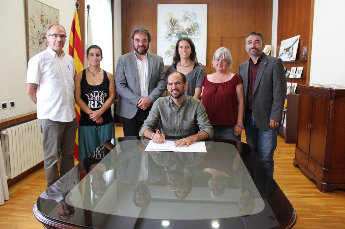 Serracant i els regidors d'ERC i la Crida