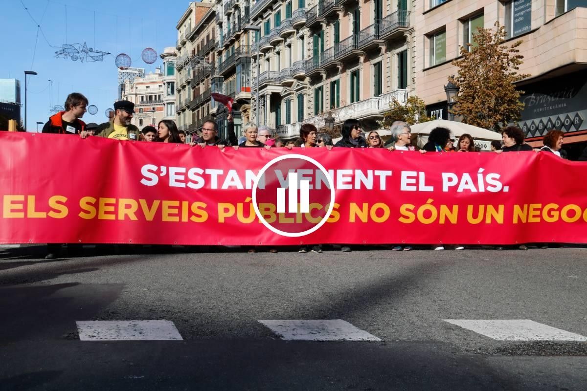Manifestació contra les externalitzacions i la llei Aragonès, diumenge passat.