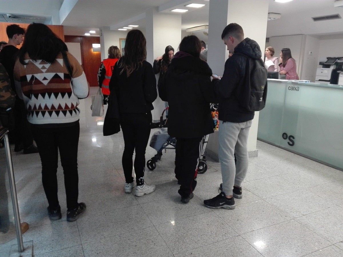 Ocupació a l'oficina del Banc Sabadell