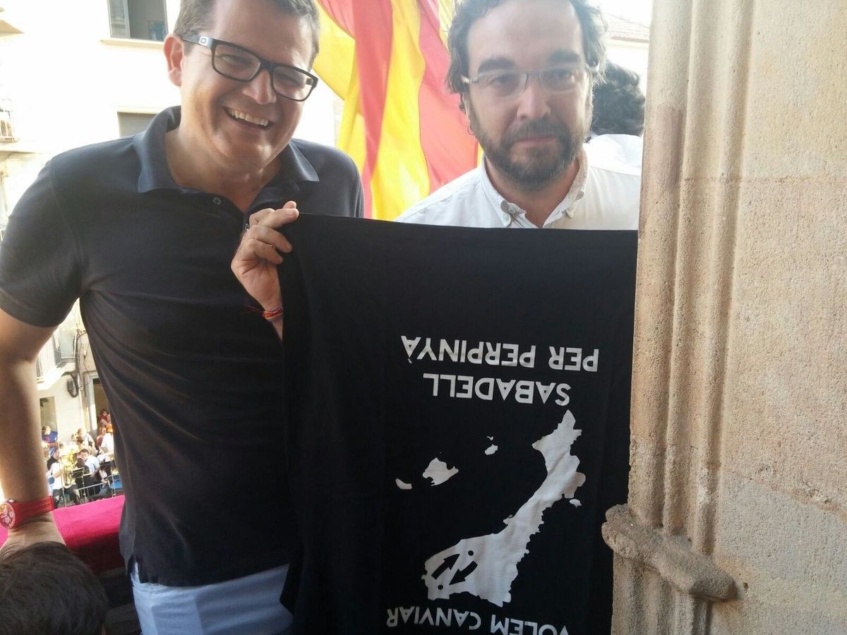 Juli Fernàndez, amb la samarreta contra Sabadell del revés