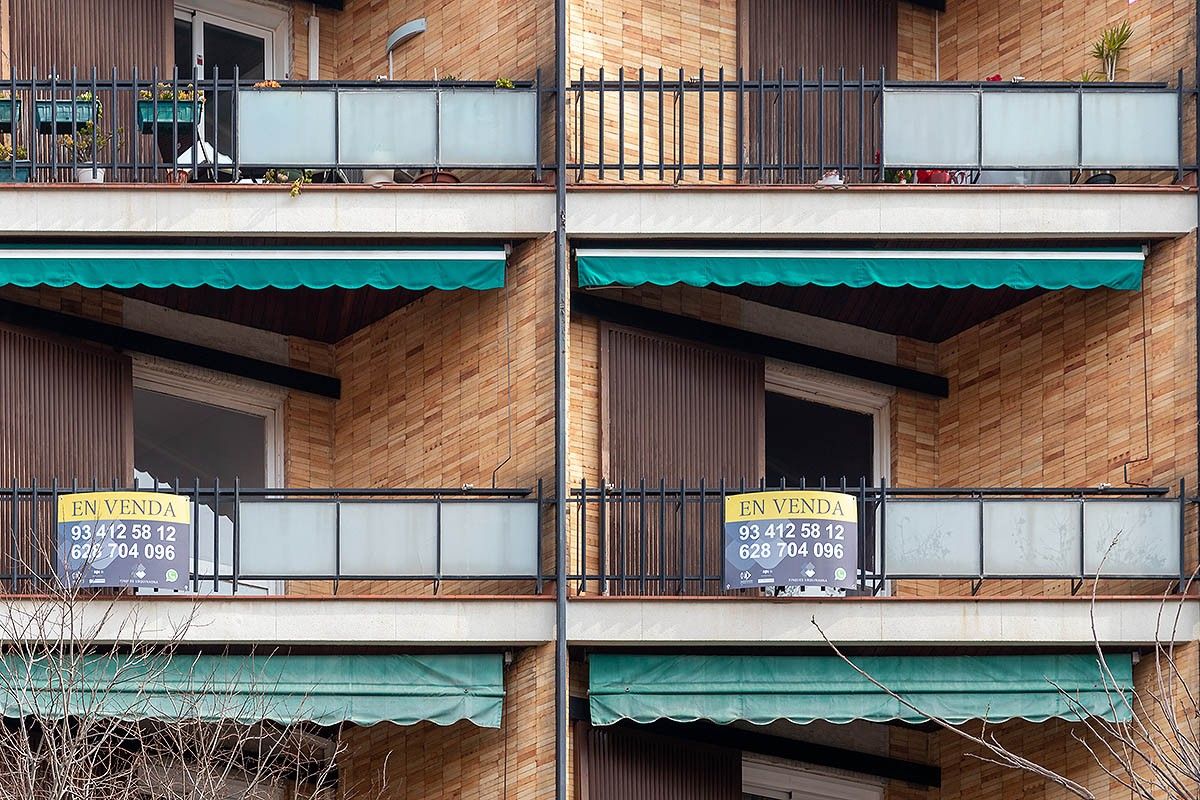 Un bloc de pisos a Barcelona, en una imatge d'arxiu