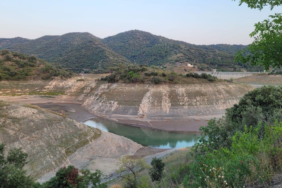 Imatge de l'estat del pantà de Siurana