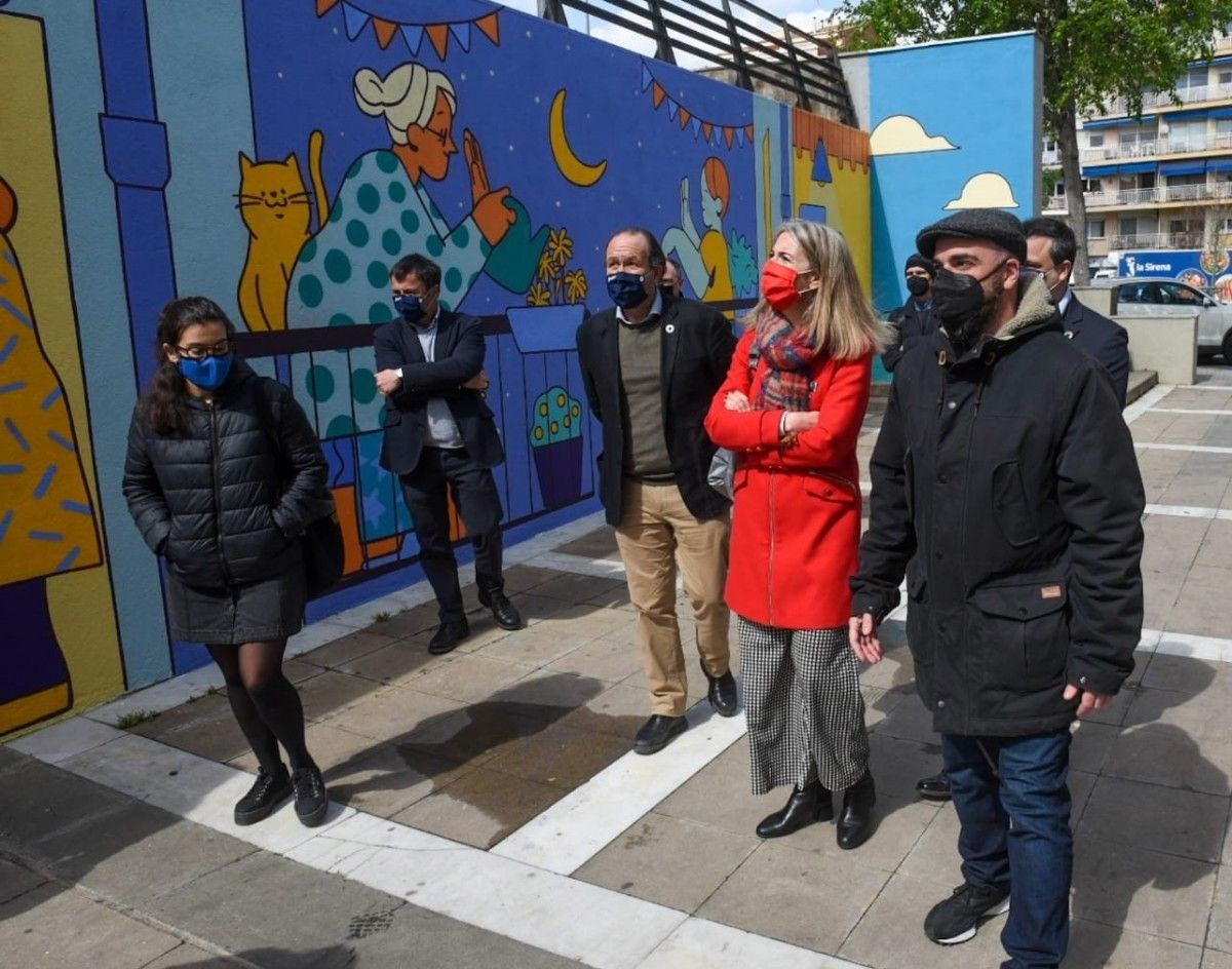 Presentació del mural a Sant Cugat amb motiu del Dia Mundial de l'Aigua