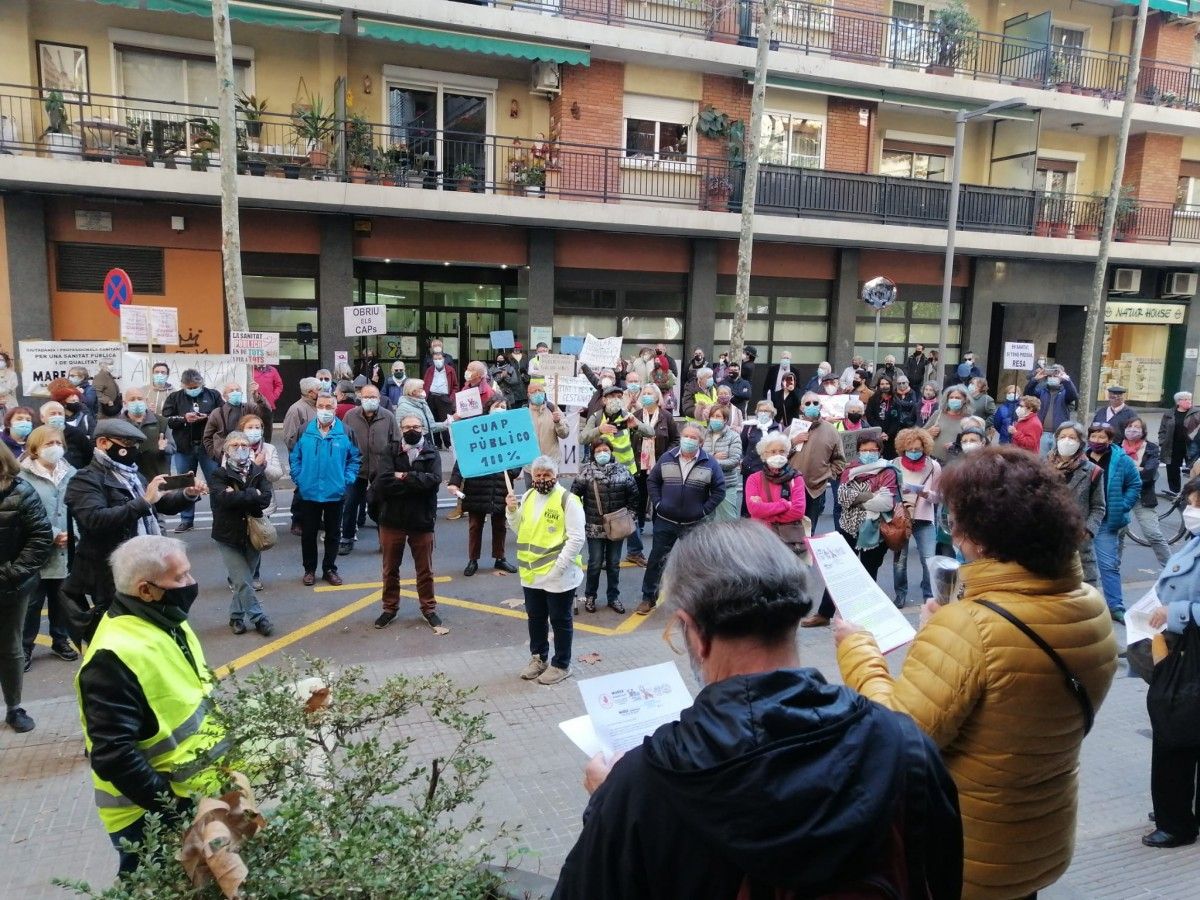 Imatge de la manifestació que ha aplegat a més de 300 persones d'arreu de la comarca