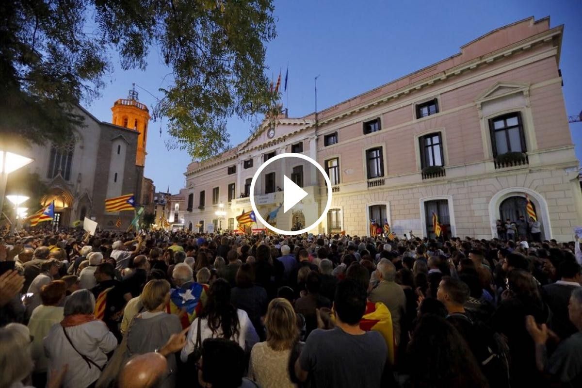 Concentració pel referèndum a Sabadell