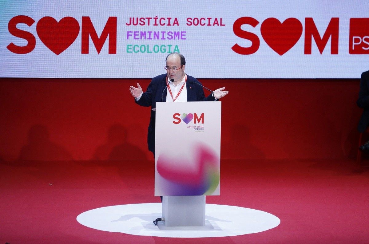 El líder del PSC, Miquel Iceta, al catorzè congrés del partit