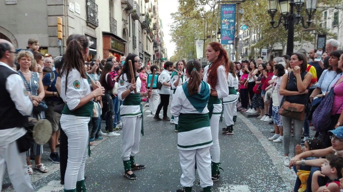 Els Bastoners de Sabadell han participat a les Festes de la Mercè de Barcelona