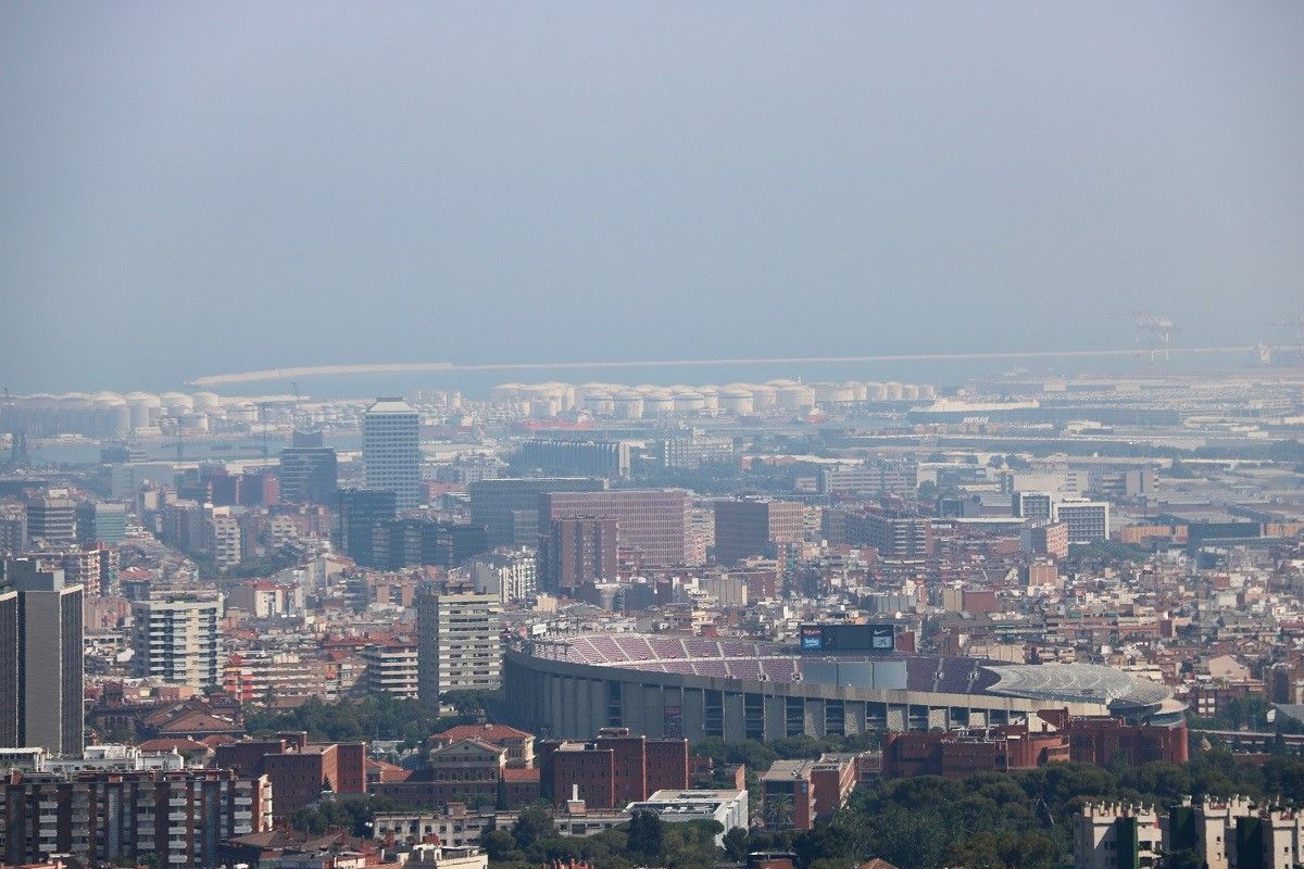 Pla general de la ciutat de Bacelona amb el Camp Nou 