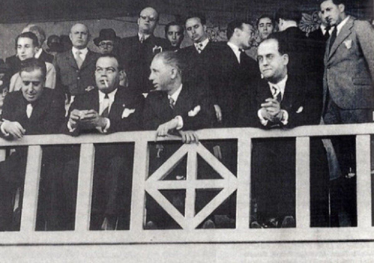 Josep Sunyol, president del Barça durant la República, al costat de Lluís Companys. Tots dos serien afusellats.
