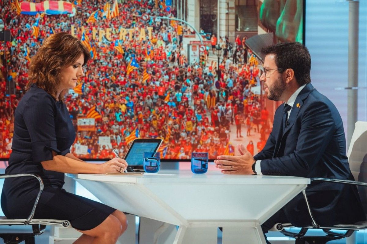 Pere Aragonès, entrevistat aquest dimecres a TV3.