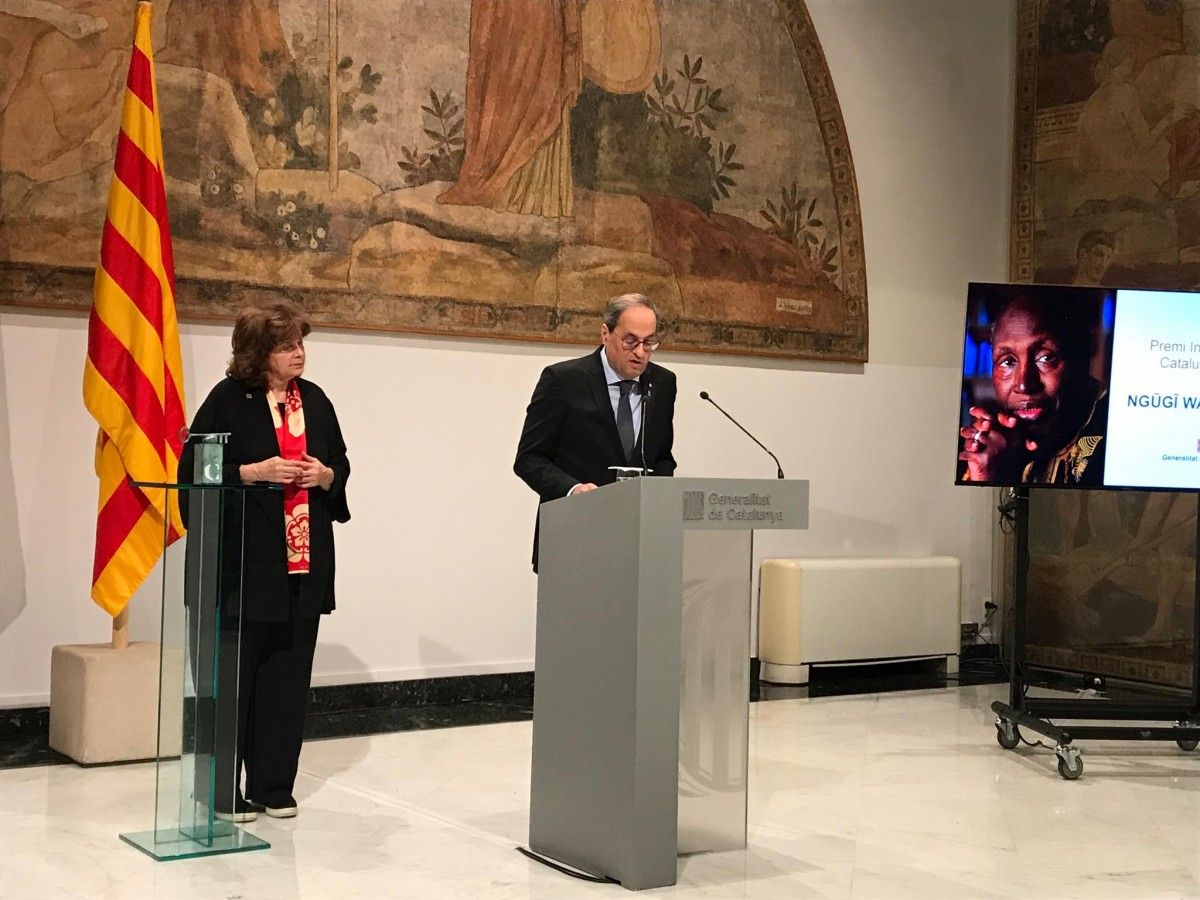 Quim Torra anuncia el Premi Internacional Catalunya