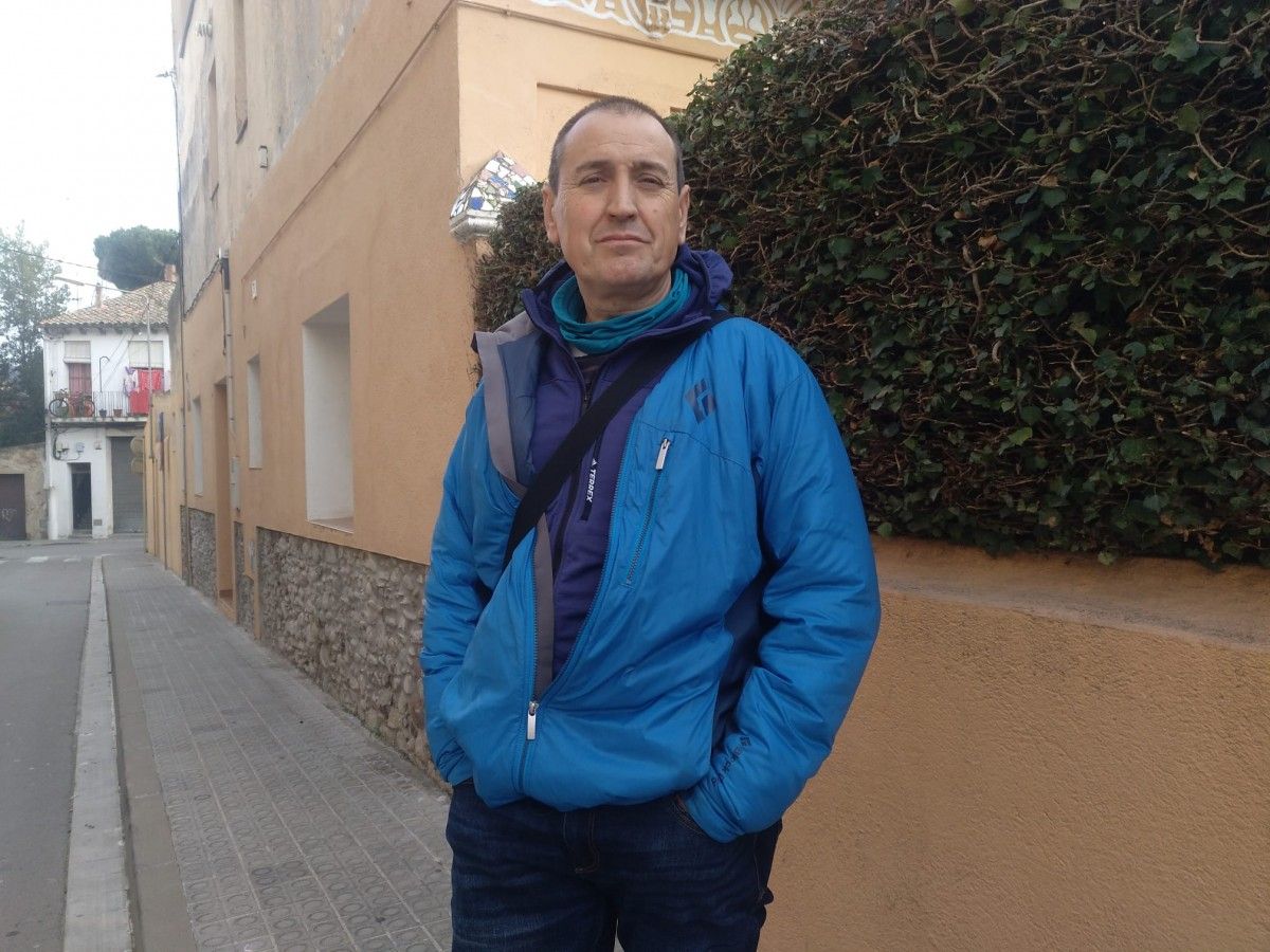 L'historiador i veí de Sant Celoni Argimiro Ferrero just al carrer on va ser assassinat Quico Sabaté