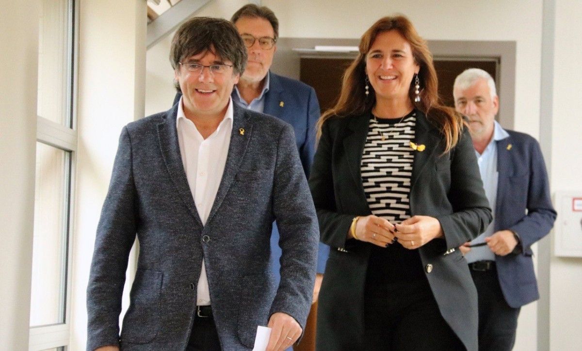 Carles Puigdemont i Laura Borràs, en una imatge d'arxiu