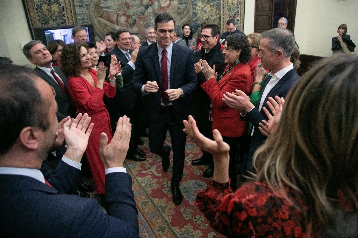 El president del govern espanyol, Pedro Sánchez, just després de ser investit