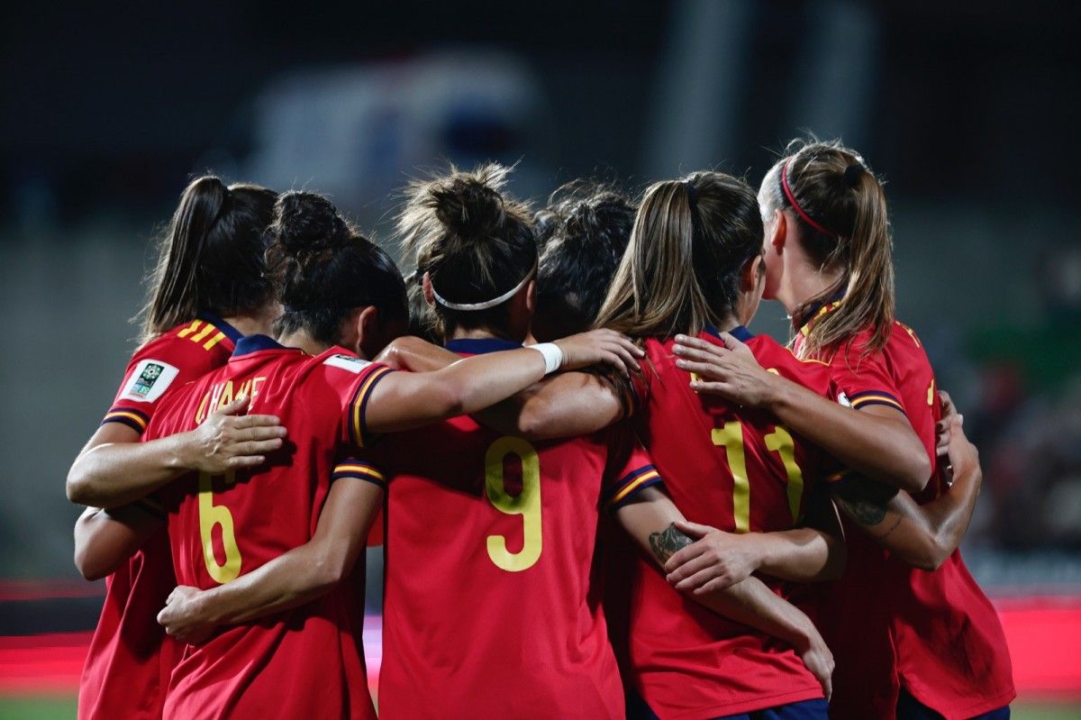 Futbolistes de la selecció espanyola femenina.