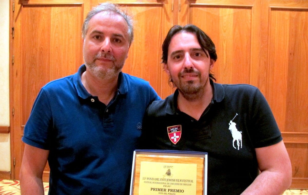 David Serrano, director, i Jaume Pedrós, so i música, amb el premi